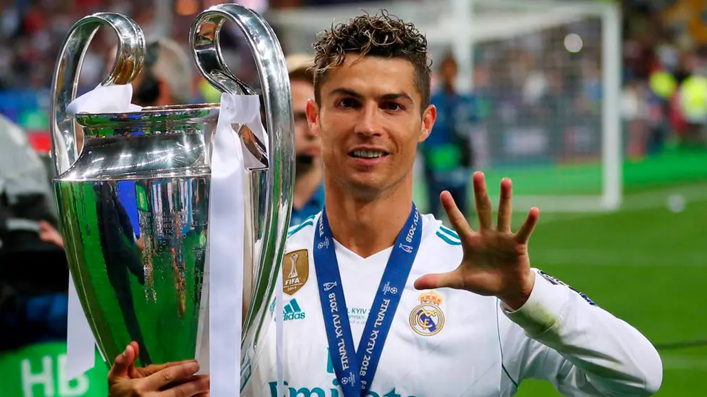 Cristiano Ronaldo con la Champions League 