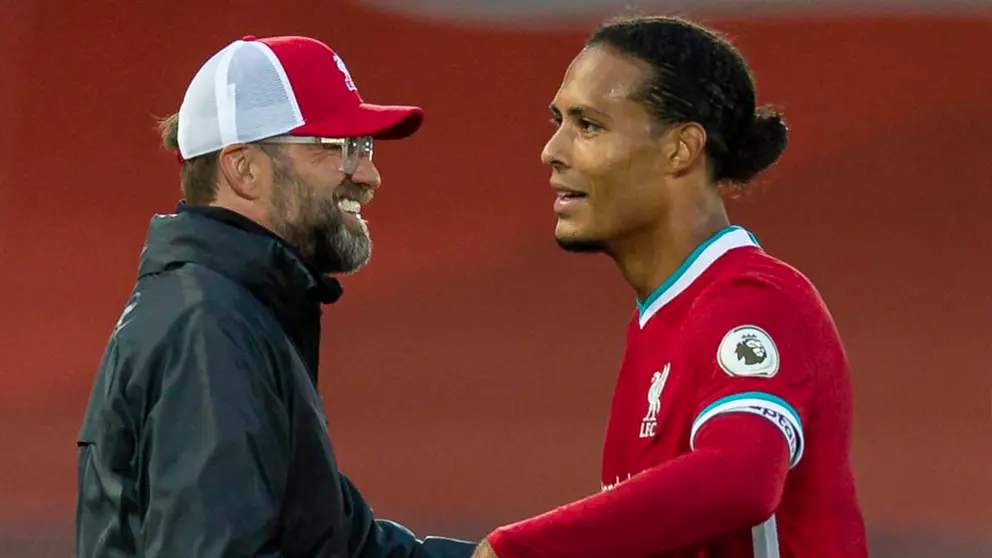 Virgil van Dijk y J&uuml;rguen Klopp