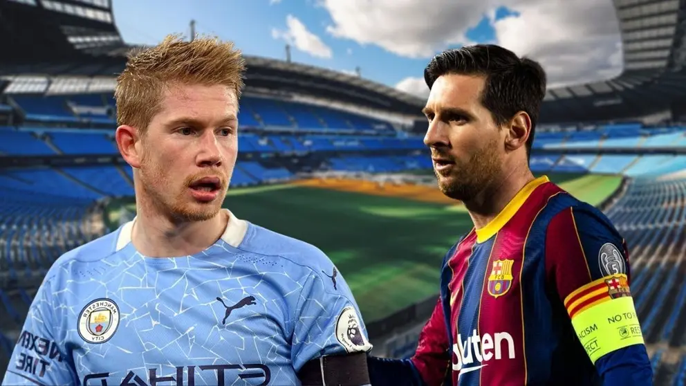 Kevin de Bruyne y Lionel Messi