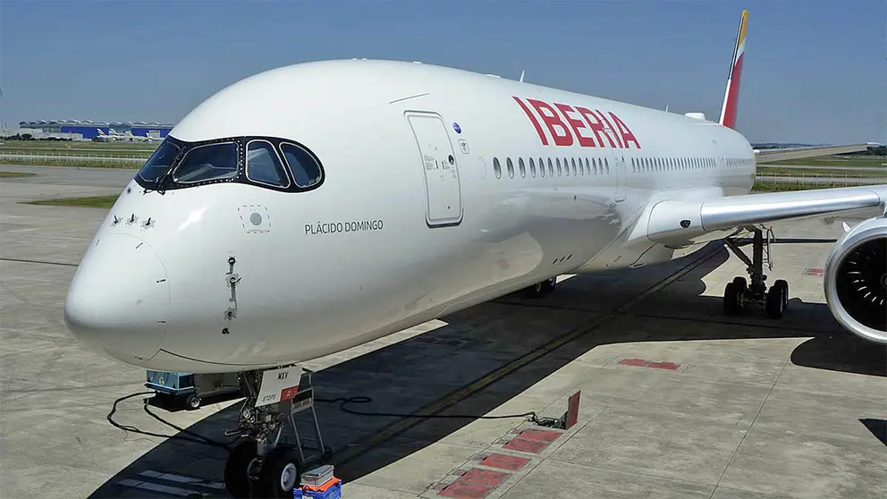 Un avi&oacute;n de Iberia