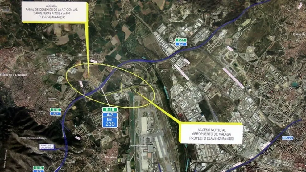 Acceso norte al aeropuerto de M&aacute;laga