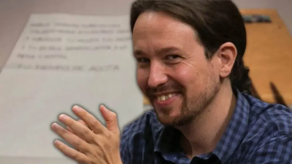 Pablo Iglesias y de fondo la presunta carta con amenazas y balas que est&aacute; siendo la protagonista en el final de Campa&ntilde;a Electoral