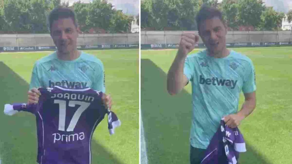 Joaqu&iacute;n, capit&aacute;n del Real Betis, con la camiseta de la Fiorentina