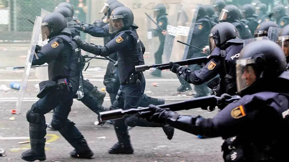 Polic&iacute;a Nacional antidisturbios