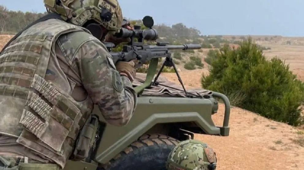 Militar durante unas maniobras