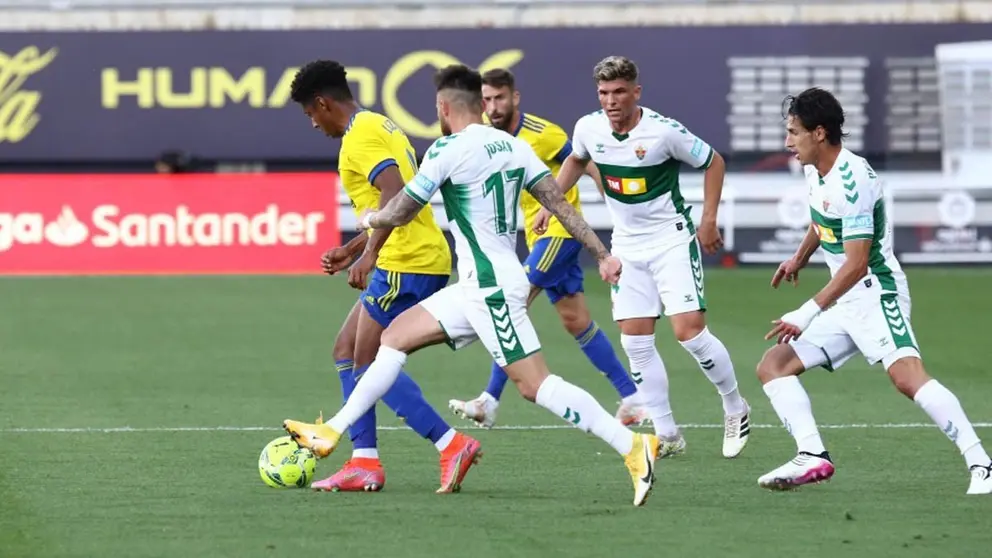 Choco Lozano en el el C&aacute;diz CF - Elche 