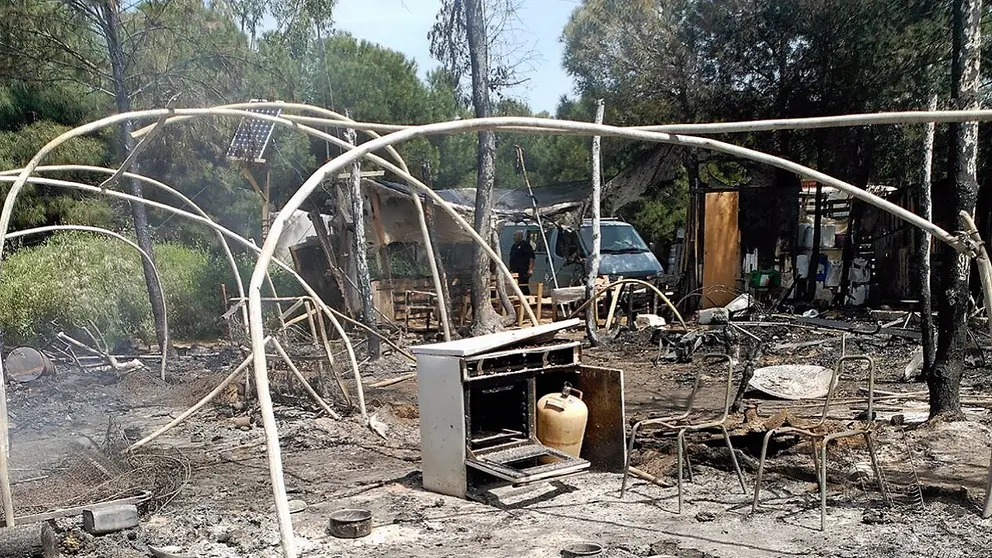 Incendio chabola Huelva