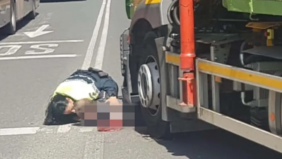 Accidente cami&oacute;n Sevilla