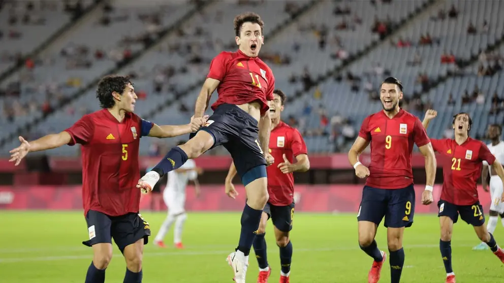 Oyarzabal celebra su gol ante Costa de Marfil