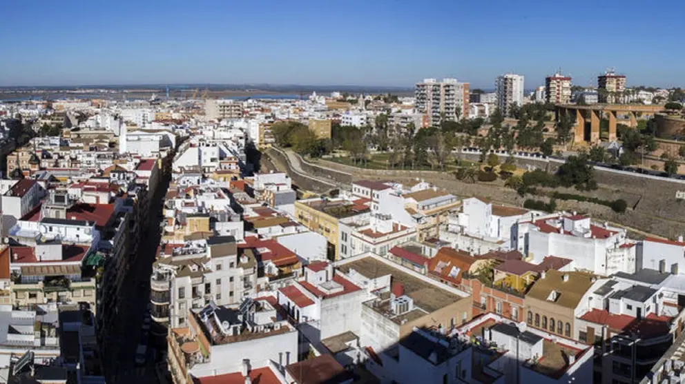 Vista a&eacute;rea de Huelva