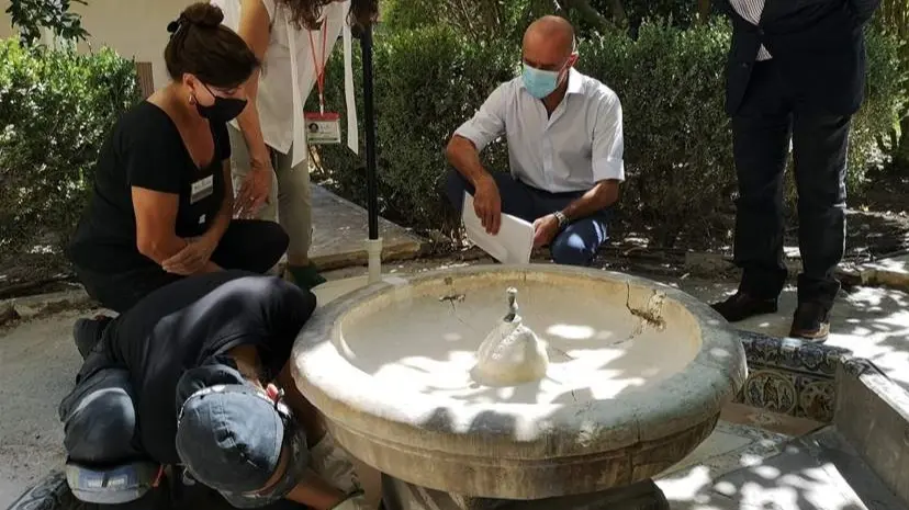 El Alc&aacute;zar inicia obras de restauraci&oacute;n en la Fuente del Jard&iacute;n del Pr&iacute;ncipe para recuperar su funcionalidad