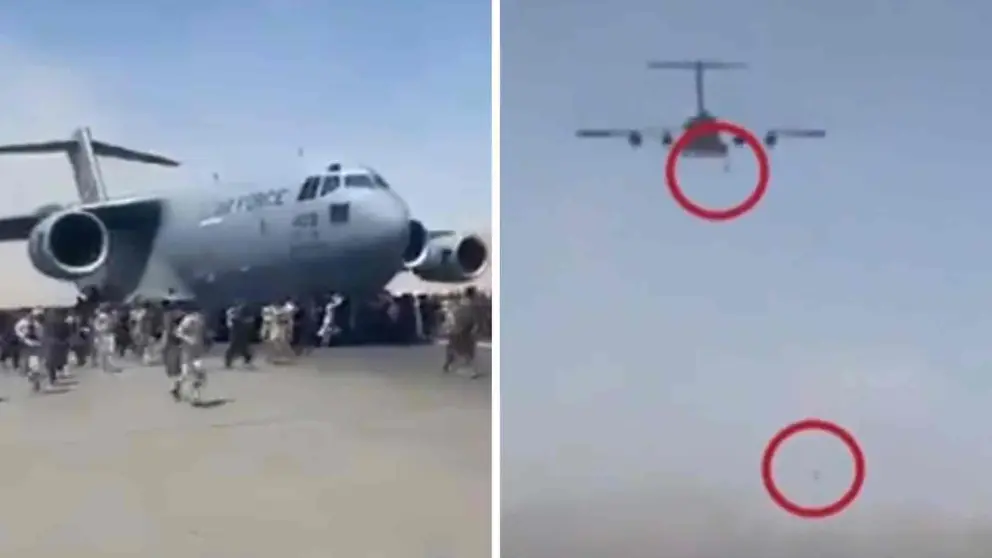 Afganos intentan abandonar Afganist&aacute;n enganchados a un avi&oacute;n | El MIRA
