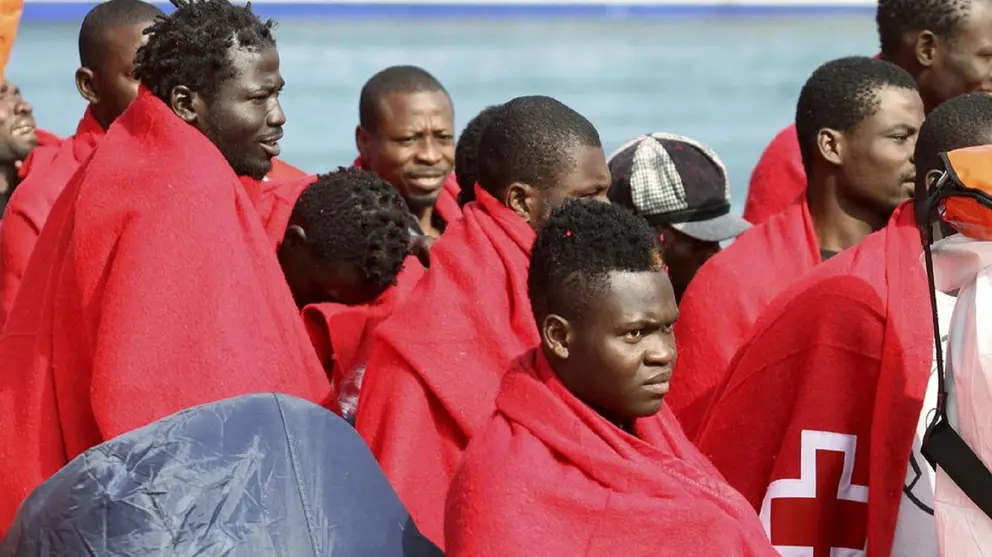Inmigrantes llegados a las costas de Tarifa