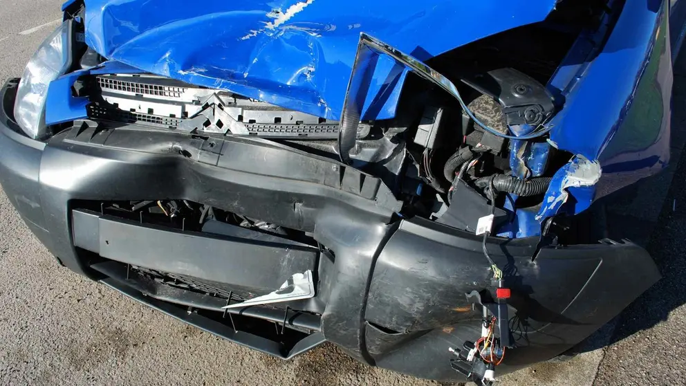 Un coche accidentado