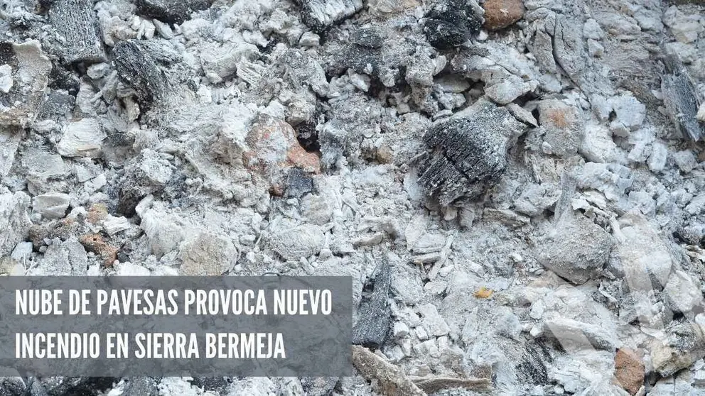 Una nube de pavesas provoca un nuevo incendio en Sierra Bermeja