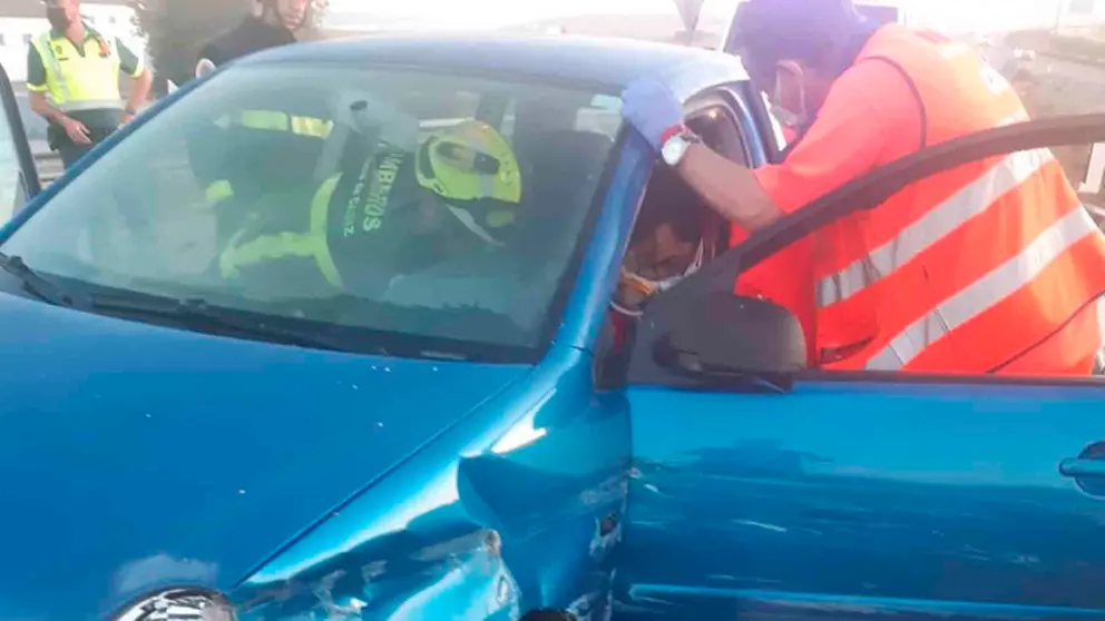 Accidente de tr&aacute;fico en la carretera Jerez - Sanl&uacute;car de Barrameda