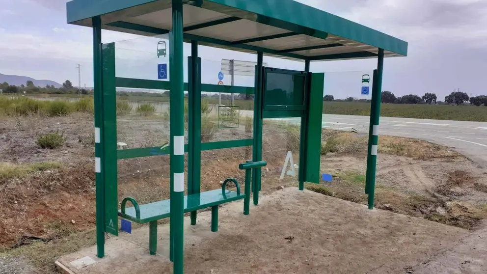 Parada de autob&uacute;s en El Chaparrito en Jerez de la Frontera