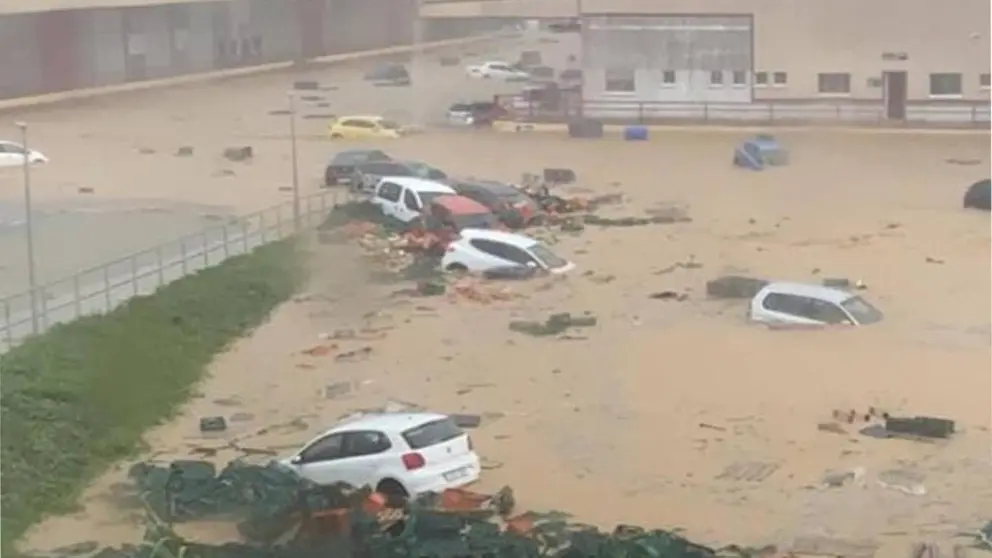 Temporal en Lepe (Huelva)