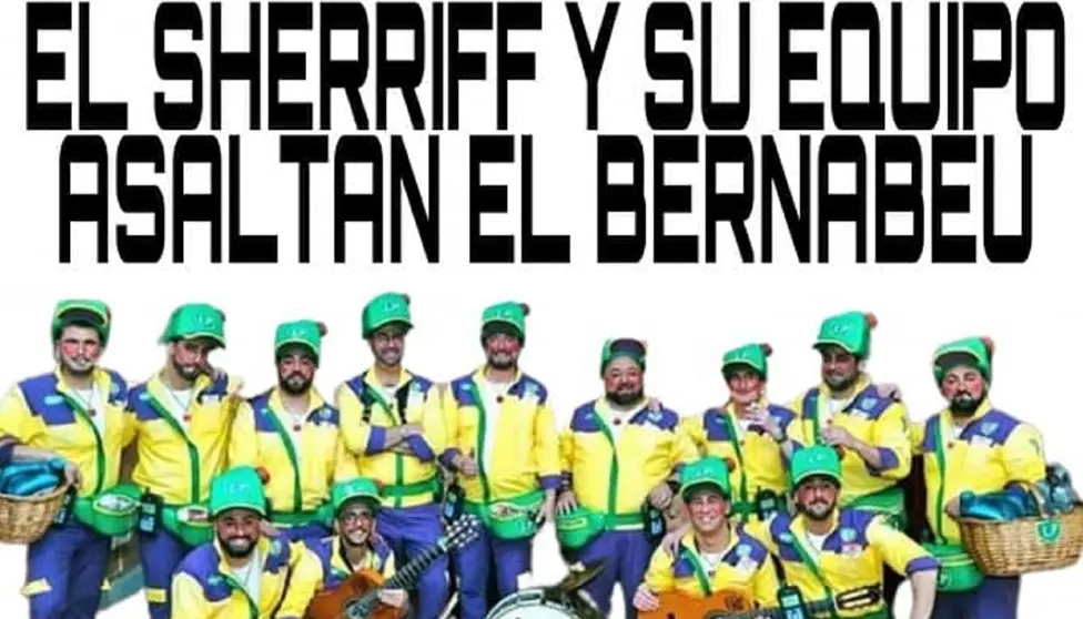 La chirigota de El Sheriff ironiz&oacute; con la derrota del Real Madrid en el Bernab&eacute;u