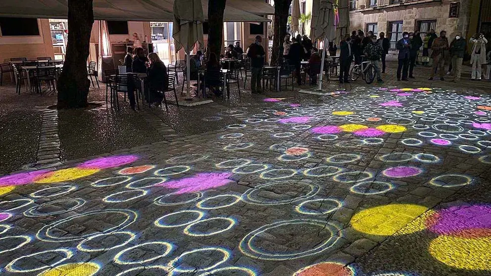 Iluminacion singular en el centro de Jerez