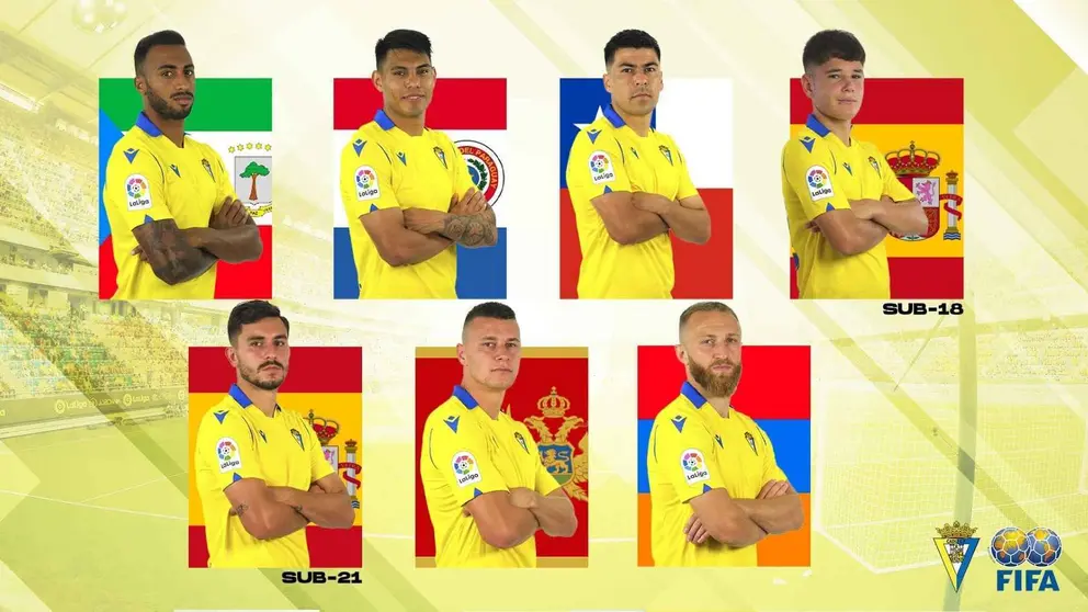 Los jugadores del C&aacute;diz CF que han sido convocados por sus selecciones