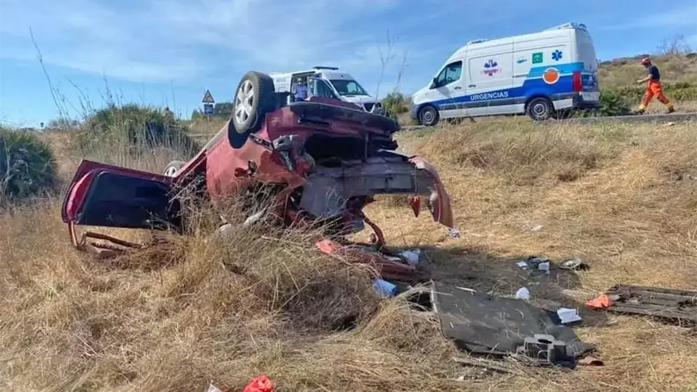 Herido un joven de 22 a&ntilde;os en un accidente cerca de Niebla, en Huelva