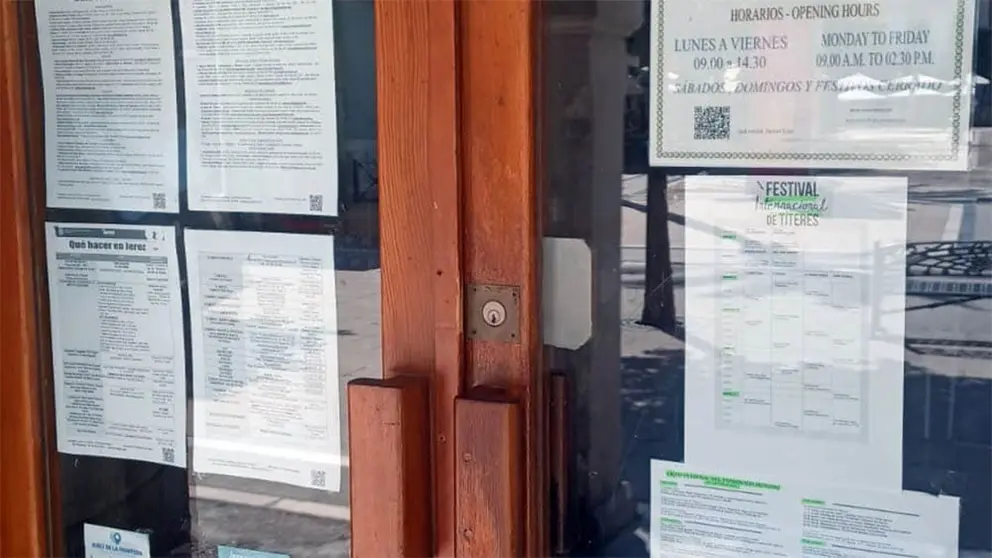 Oficina de Turismo en Jerez cerrada