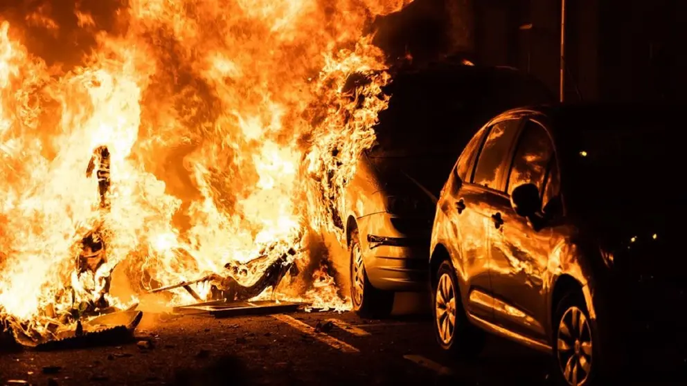 Coches quemados en Algeciras