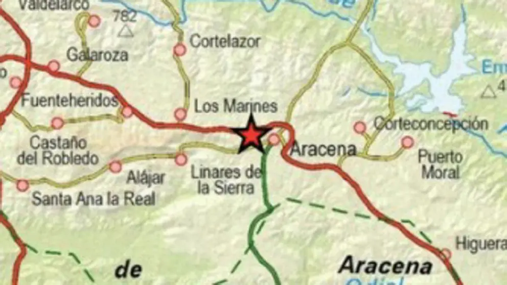 Registrado un terremoto en Aracena