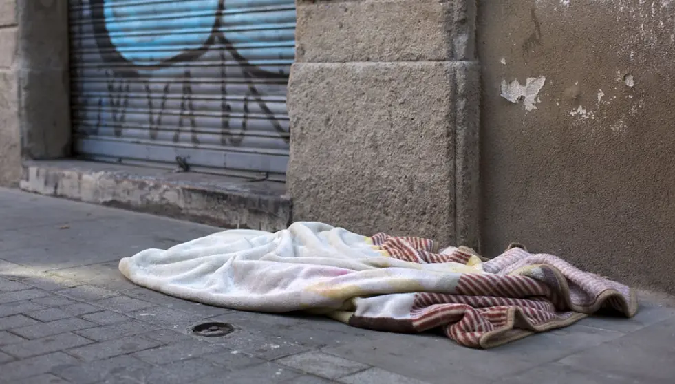 Persona sin hogar en C&aacute;diz