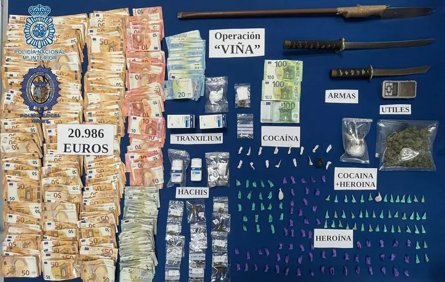 
<p>   JEREZ DE LA FRONTERA (C&Aacute;DIZ), 15 (EUROPA PRESS)</p>
<p>   La Polic&iacute;a Nacional, con la colaboraci&oacute;n de la Polic&iacute;a Local de Jerez de la Frontera (C&aacute;diz), ha culminado la denominada 'Operaci&oacute;n Vi&ntilde;a' contra el tr&aacute;fico y venta de droga en el interior de la barriada de El Pol&iacute;gono San Benito de Jerez de la Frontera. En la operaci&oacute;n se han realizado cuatro registros simult&aacute;neos y 13 detenciones en viviendas situadas en las calles Malvas&iacute;a, Cari&ntilde;ena y Alvari&ntilde;o, puntos donde los investigadores ten&iacute;an indicios que se estaban dedicando a la venta directa de sustancias estupefacientes a los toxic&oacute;manos consumidores.</p>
<p>   Seg&uacute;n ha informado la Polic&iacute;a en una nota, la primera fase de la operaci&oacute;n, llevada a cabo en la ma&ntilde;ana del 28 de octubre, se realizaron las cuatro entradas referidas, donde se practicaron 12 detenciones: ocho mujeres y cuatro hombres, todos ellos como presuntos responsables de los delitos de pertenencia a grupo criminal y tr&aacute;fico de dogas.</p>
<p>   Sin embargo, la operaci&oacute;n ha continuado abierta y en los &uacute;ltimos d&iacute;as se ha llevado a cabo la detenci&oacute;n de otro presunto implicado en los mismos hechos que los primeros.</p>
<p>   Dentro de las cuatro viviendas utilizadas por la organizaci&oacute;n delictiva los agentes incautaron 118 papelinas de coca&iacute;na, 78 de 'rebujito', mezcla de hero&iacute;na y coca&iacute;na, junto con otros seis gramos de hero&iacute;na pura. Adem&aacute;s, se localizaron 31 trozos de hach&iacute;s con un peso de 94,9 gramos, 34 gramos de marihuana y 189 dosis de medicamentos opi&aacute;ceos.</p>
<p>   Asimismo, a los arrestados se les intervinieron 20.986 euros junto con tres armas blancas con gran capacidad lesiva: dos espadas tipo katana y una especie de lanza artesanal compuesta de un mango de longitud con un cuchillo de carnicero de gran tama&ntilde;o adosado en la punta, junto con balanzas de precisi&oacute;n y otros &uacute;tiles para el corte y venta de las sustancias.</p>
<p>   El 28 de octubre, una vez que los efectivos de Polic&iacute;a Judicial ya se hab&iacute;an retirado del lugar junto con los detenidos, las armas y las drogas incautadas, varios individuos muy j&oacute;venes lanzaron varias piedras contra la Unidad de Prevenci&oacute;n y Reacci&oacute;n de la Polic&iacute;a Nacional, obligando a los agentes a responder utilizando los medios antidisturbios de dotaci&oacute;n, siendo solucionada la eventualidad en escasos dos minutos. El joven cabecilla de estas acciones, adem&aacute;s, ya ha sido identificado.</p>
<p>   Todos los detenidos permanecieron ingresados en la zona de calabozos hasta que fueron o&iacute;dos en declaraci&oacute;n por la Autoridad Judicial competente en funciones de Guardia.</p>
<p>   La investigaci&oacute;n ha sido desarrollada por los agentes del Grupo de Estupefacientes de la Brigada de Polic&iacute;a Judicial con la colaboraci&oacute;n de agentes del Cuerpo de la Polic&iacute;a Local de Jerez, con el apoyo de la Unidad de Prevenci&oacute;n y Reacci&oacute;n UPR y Grupo de Atenci&oacute;n al Ciudadano GAC (radiopatrulla) de la Brigada de Seguridad Ciudadana, todos ellos integrantes de la Comisar&iacute;a de la Polic&iacute;a Nacional en Jerez de la Frontera.</p>
      