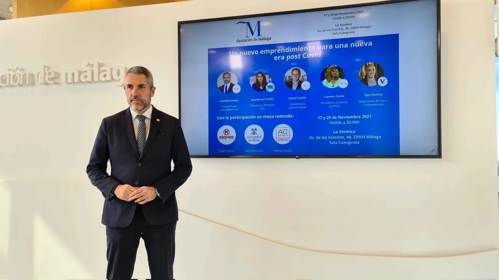 Acto de presentaci&oacute;n de las jornadas 'Un nuevo emprendimiento para una nueva era post-Covid, de la Diputaci&oacute;n de M&aacute;laga