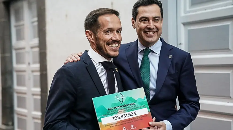 Juanma Moreno aplaude la solidaridad de Andaluc&iacute;a que recauda 180.000 euros para La Palma