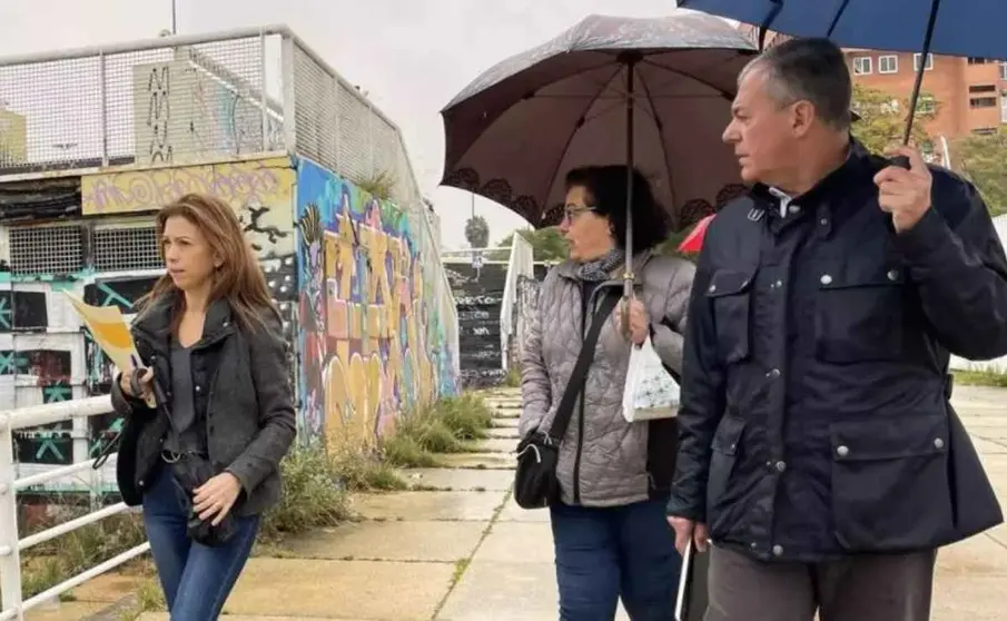 Jos&eacute; Luis Sanz durante su visita en Plaza de Armas