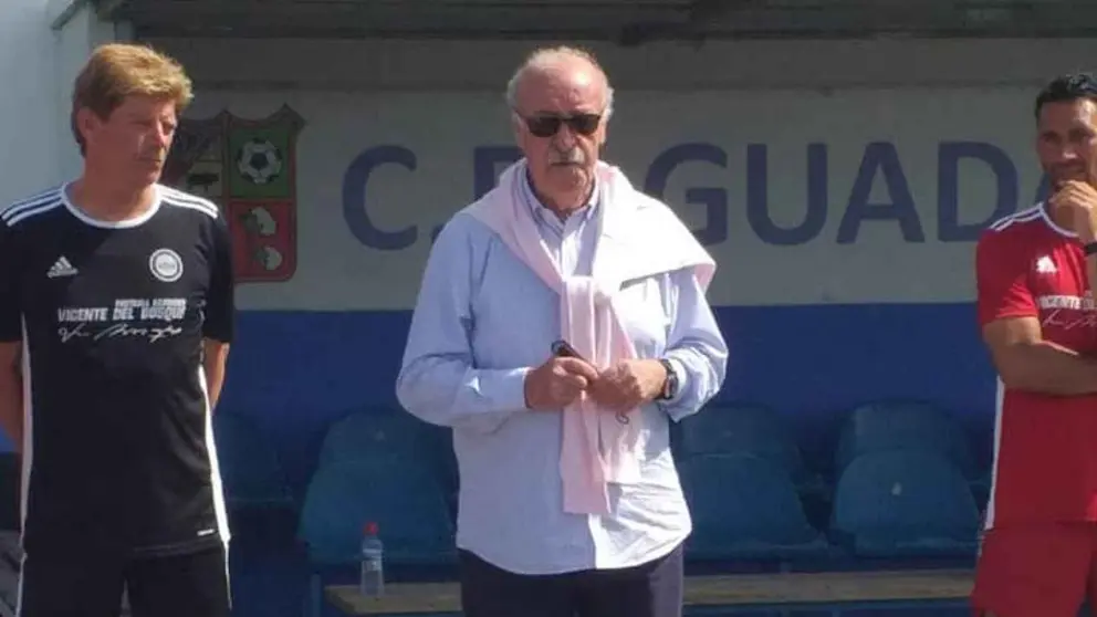 Vicente del Bosque en el Campo de F&uacute;tbol Antonio Fern&aacute;ndez March&aacute;n