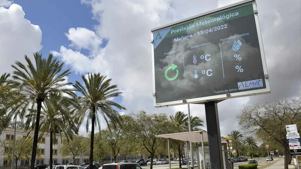 Panel de informaci&oacute;n sobre la calidad del aire en Jerez