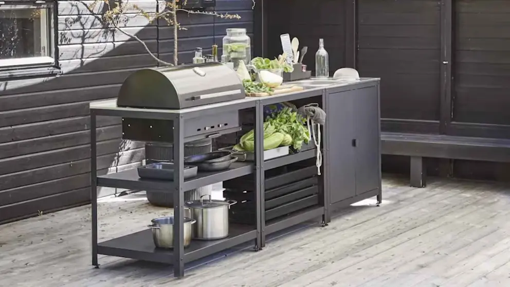 Barbacoa de carb&oacute;n de GRILLSK&Auml;R de Ikea