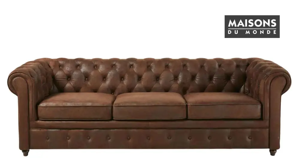 El sof&aacute; chester (estilo Risto Mejide) de Maisons du Monde que se convierte en cama: 3 plazas