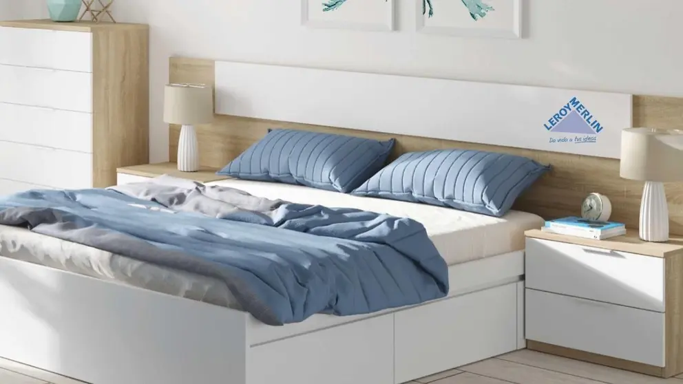 Fichan el cabecero de cama (con mesillas de noche incorporadas) en Leroy Merlin: ganga de 149 euros