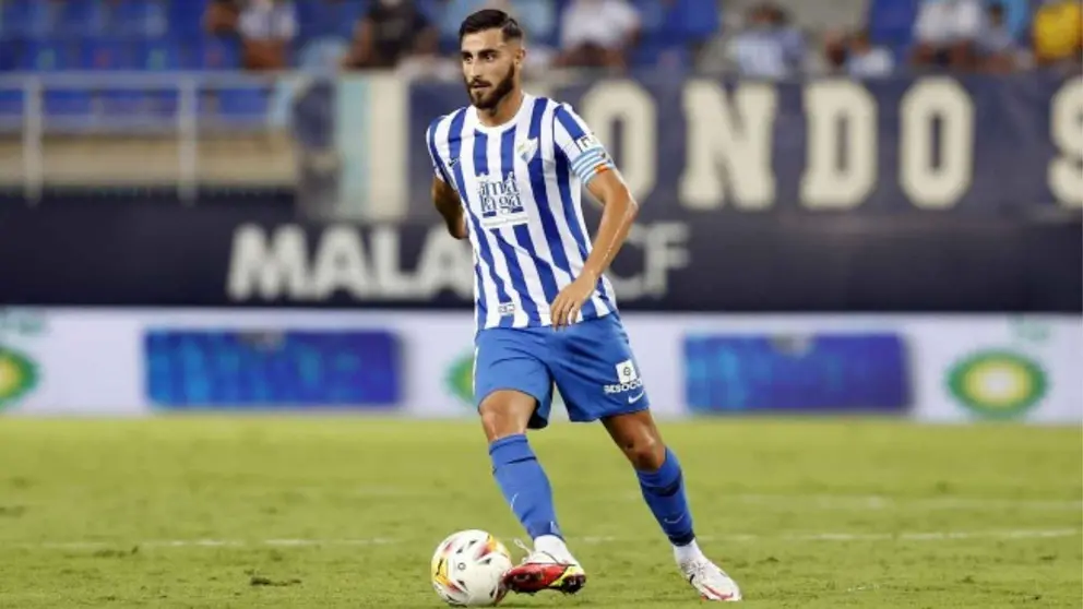 Luis Mu&ntilde;oz durante un partido con el M&aacute;laga CF