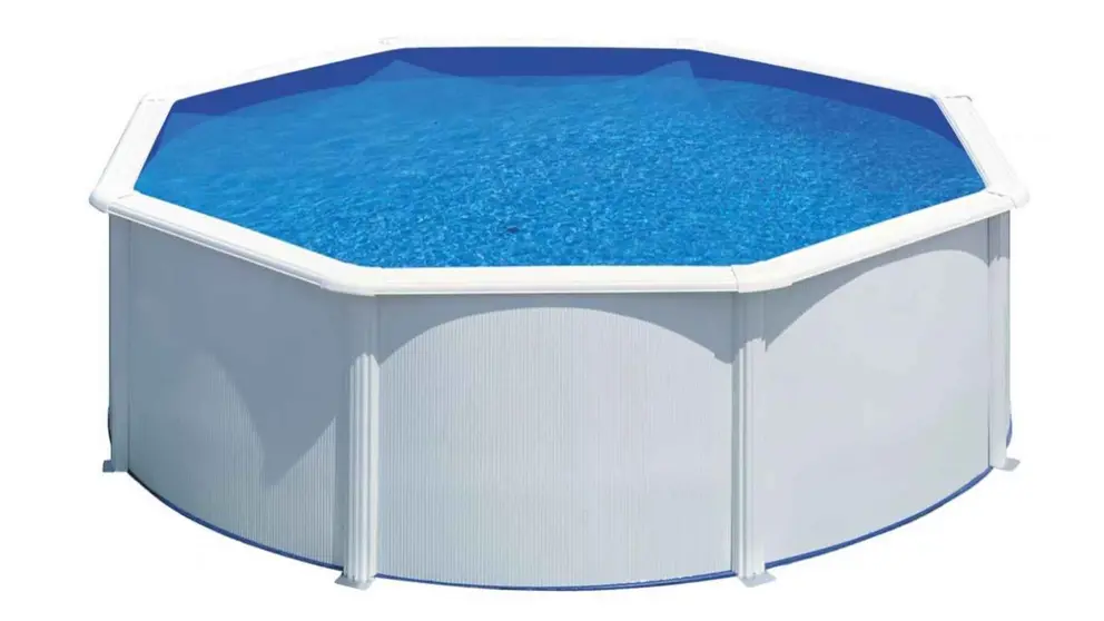 Piscina desmontable de acero blanco redonda de Leroy Merlin