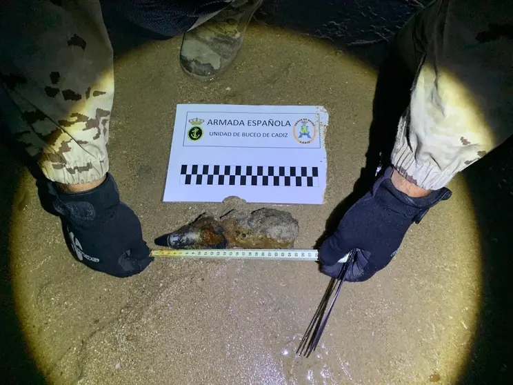 Proyectil localizado en Camposoto