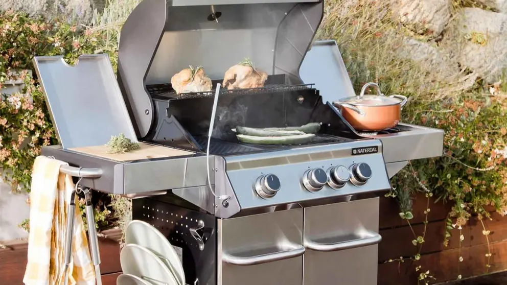 Barbacoa de gas Naterial Hudson de Leroy Merlin