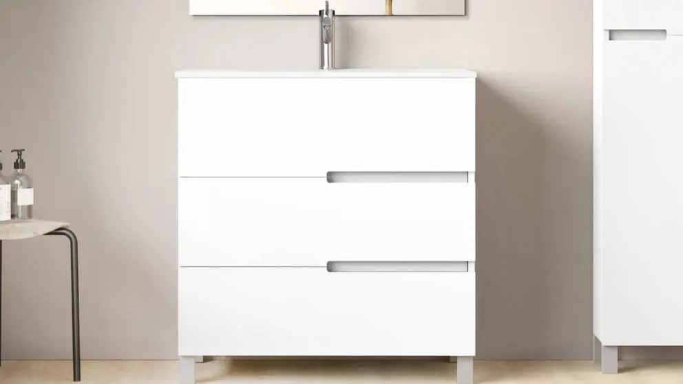 Mueble de ba&ntilde;o con lavabo Alda One Box de Leroy Merlin