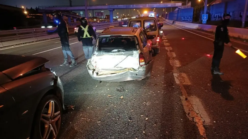 As&iacute; ha sido el impactante choque m&uacute;ltiple provocado por un perro en El Ejido