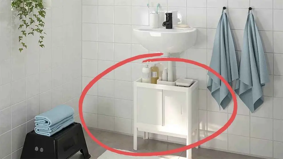 Si no tienes mueble debajo del lavabo: este es el invento de Ikea por 19 euros