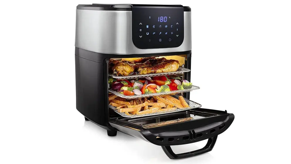 La freidora sin aceite que cocina varios platos a la vez es de Princess (reina de las planchas)