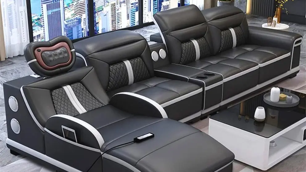 El sof&aacute; que parece sacado de una nave espacial da masajes, tiene altavoces y lo env&iacute;a Amazon