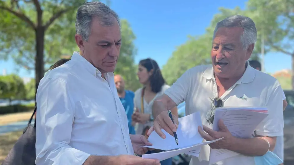 Jos&eacute; Luis Sanz durante su visita a Ciudad Jard&iacute;n