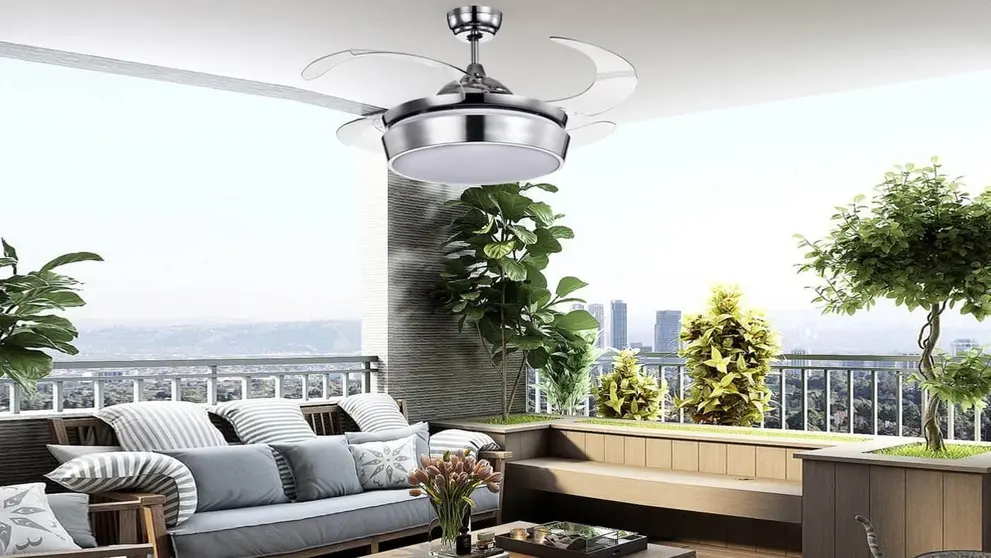 El ventilador de techo que es l&aacute;mpara y parece una licuadora: triunfa en Amazon con casi 5 estrellas